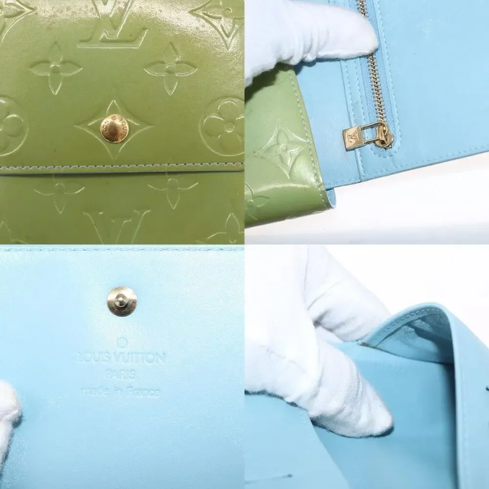 Louis Vuitton Monogram Vernis Walker Wallet Baby Blue
